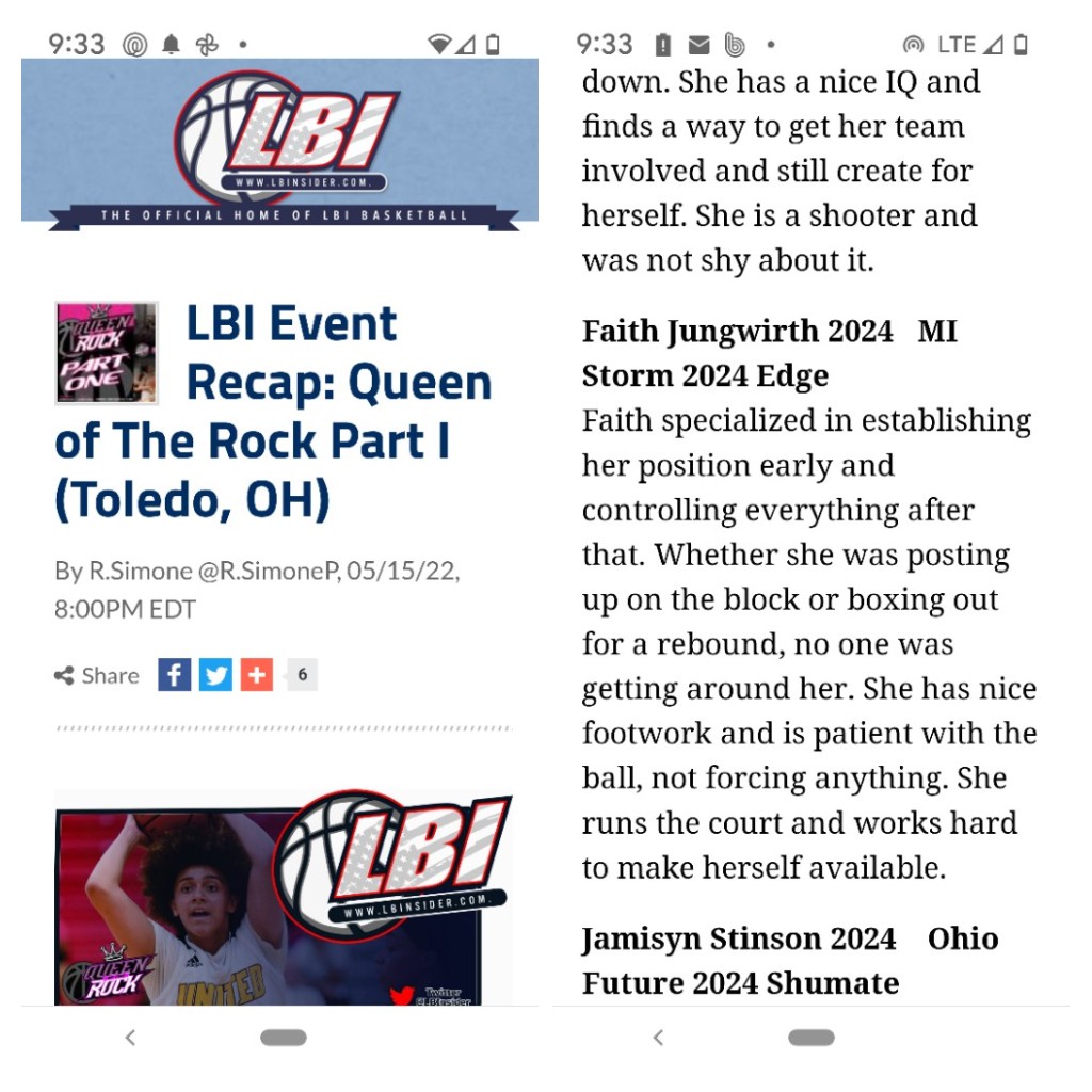 faith_jungwirth's tweet photo. Thank you @R_SimoneP  for the nice write up, it was a fun weekend!❤️💪🏀#21 @LBInsider @PGHMichigan @stormAAU @wadesworld32 @FullCrtCoverage @UAW @HankampScott @exposurebball @Sports_Recruits @aaugirlsbbmi @CertifiedBball @ncsa @MittenRecruit @Tocoachisahonor https://t.co/nhO195VKPj