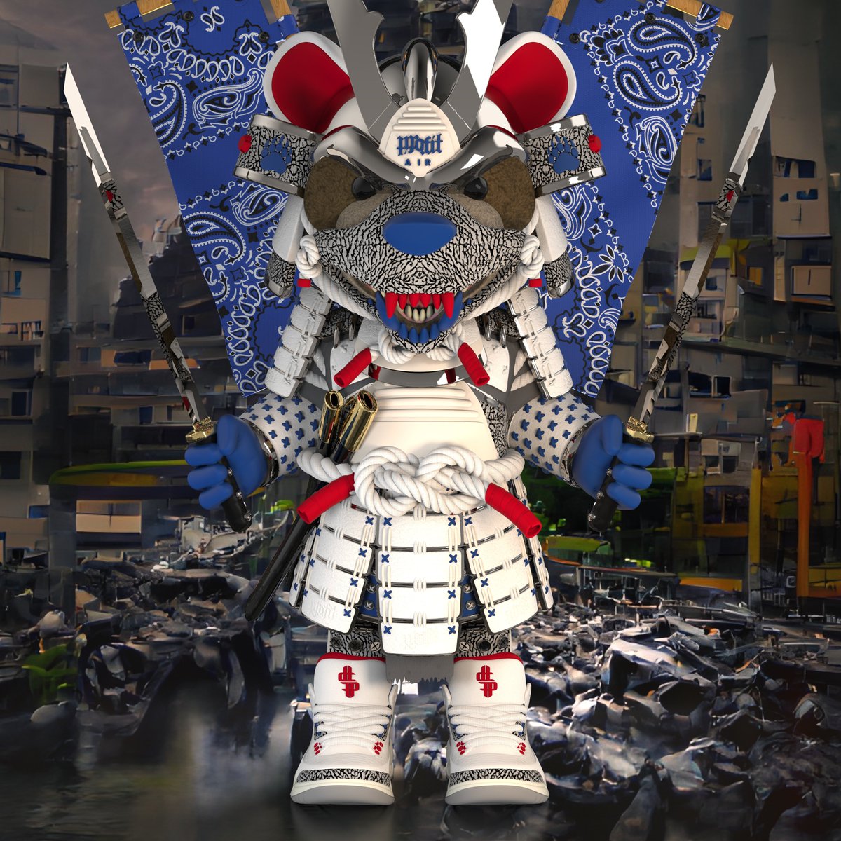 Did you miss the Ronin Redemption? 

Thanks to <a href="/Ducaveli/">Ducaveli</a> we're going to be giving away this True Blue samurai by @FreehandProfit!

All you'll need to do is:

1. Like &amp; RT this Tweet
2. Follow <a href="/THE_FREEVERSE/">The FREEverse</a> @freehandprofit &amp; <a href="/Ducaveli/">Ducaveli</a> 
3. Comment on this Tweet

#tezos #Giveaway