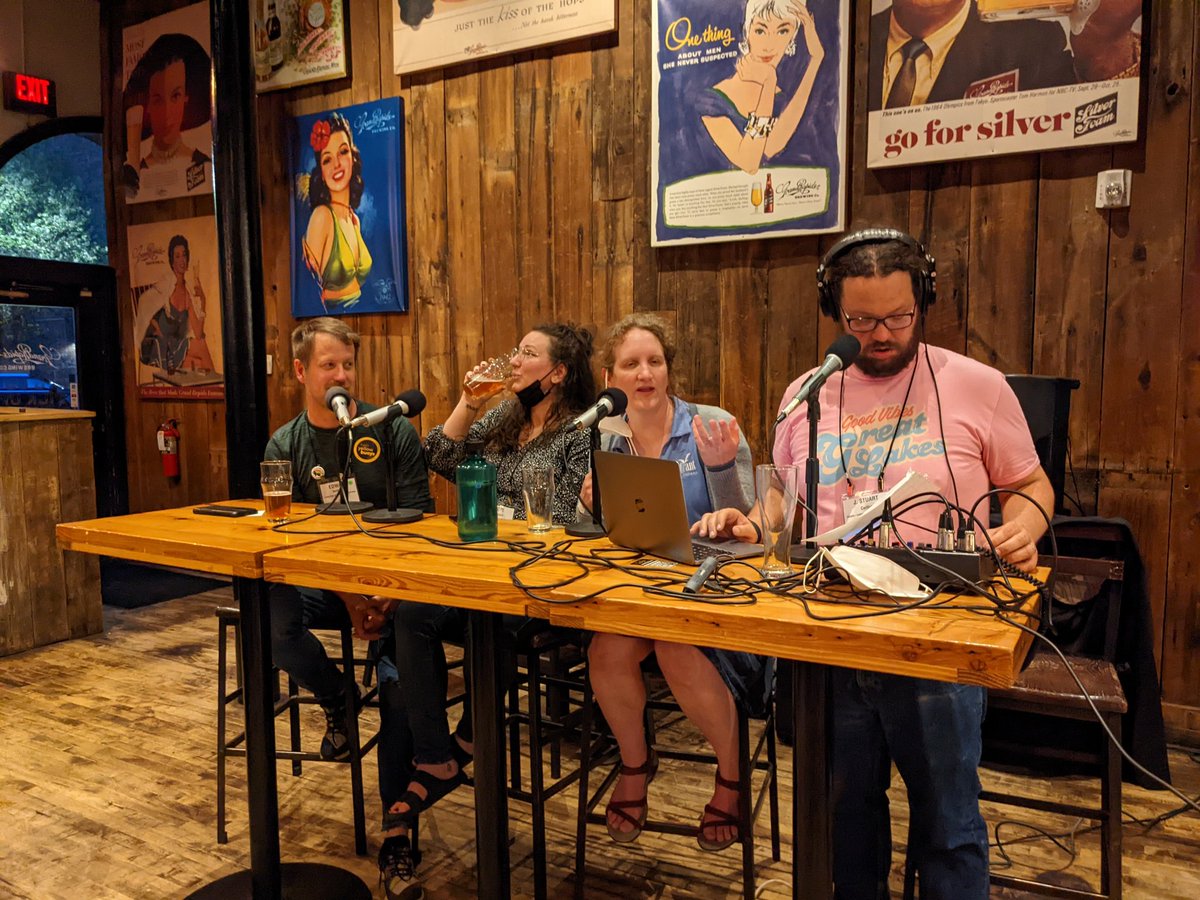 Scenes from the first live taping of the <a href="/TeachGreatLakes/">Teach Me About the Great Lakes Podcast</a> podcast featuring special guest <a href="/EddieGreatLakes/">Eddie Verhamme</a>! Keep greating those lakes, indeed #JASM22