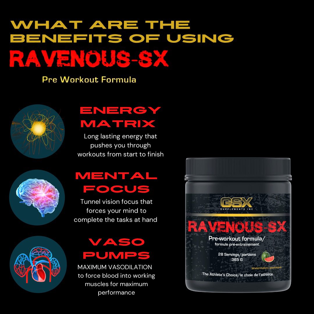 GsxSupplements's tweet photo. Ravenous-SX #preworkout #athlete #performance https://t.co/5aJU3VL6Di