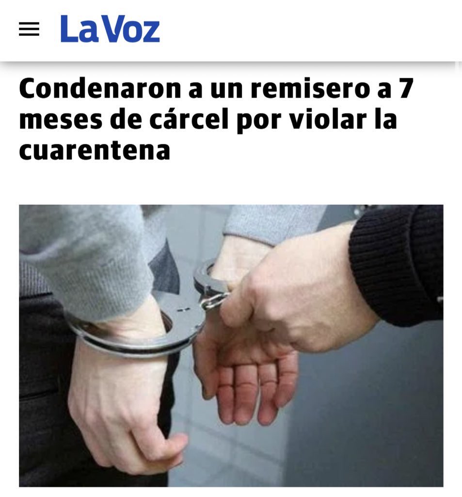 maquialifraco's tweet photo. En 2020 un remisero fue condenado a 7 meses de prision por violar la cuarentena en CABA. Si era Presidente y ponía un un palo y medio le cerraban la causa. Justicia VIP. https://t.co/Zy3tSYcDlM