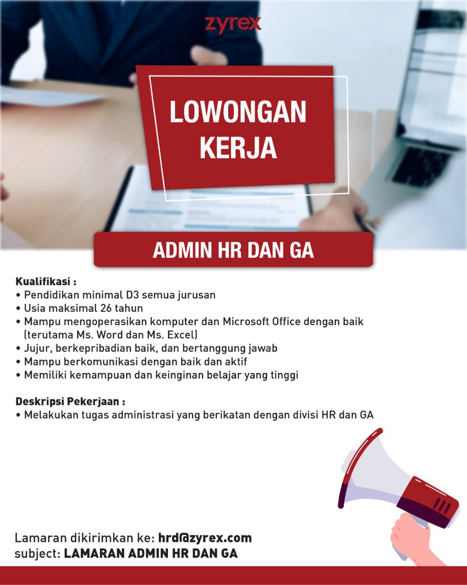 ZyrexIndonesia_'s tweet photo. Lowongan Kerja Zyrex!
#lokerupdate #lowongan #Jakarta https://t.co/KBpAafmWOB
