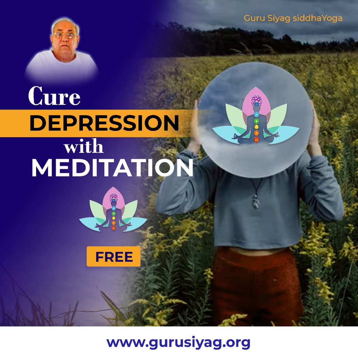 #worldhypertensionday17may
Cure DEPRESSION WITH GURUDEV RAMLAL SIYAG'S SIDDHYOGA MEDITATION. FEEL BETTER WITH IN 15 MINUTES!