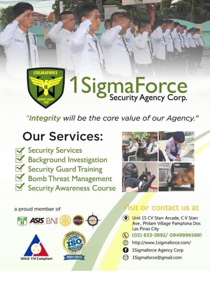 1sigmaforce's tweet photo. The mandatory SOSIA Security guard/ Officer and Lady Guard proper uniform.  Strictly be followed.
#SecurityAgency
#SecurityAgencydole174
#SecurityAgencyISO
#Security_Agency
#SecurityGuard
#BestSecurityAgency
#SecurityAgencyPadpao
#1sigmaforceSecurityAgency
#HR https://t.co/PZ00c2Tcd1
