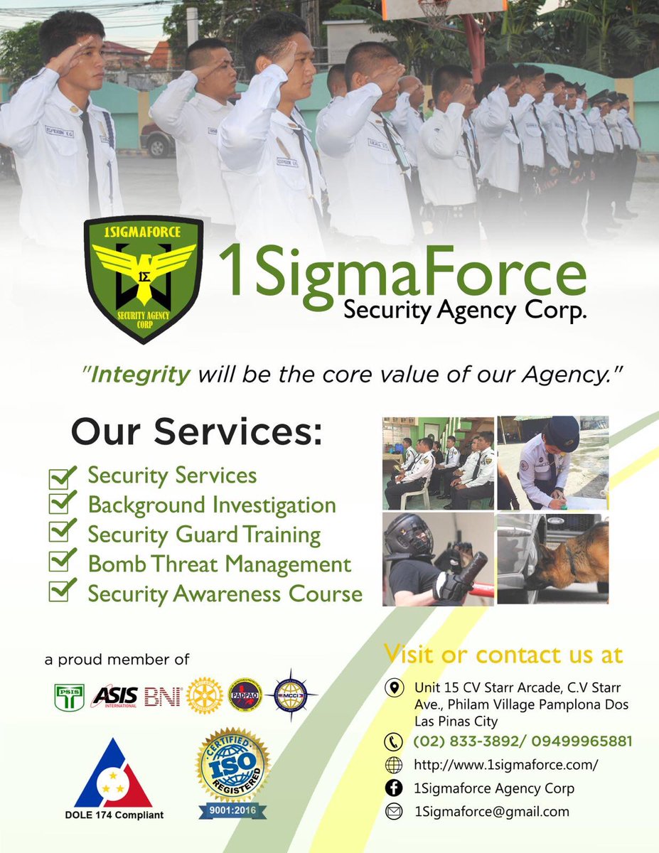 1sigmaforce's tweet photo. #SecurityAgency The mandatory SOSIA Security guard/ Officer and Lady Guard proper uniform.  Strictly be followed.
#SecurityAgency
#SecurityAgencydole174
#SecurityAgencyISO
#Security_Agency
#SecurityGuard
#BestSecurityAgency
#SecurityAgencyPadpao
#1sigmaforceSecurityAgency
#HR https://t.co/ZcuSp19qXm