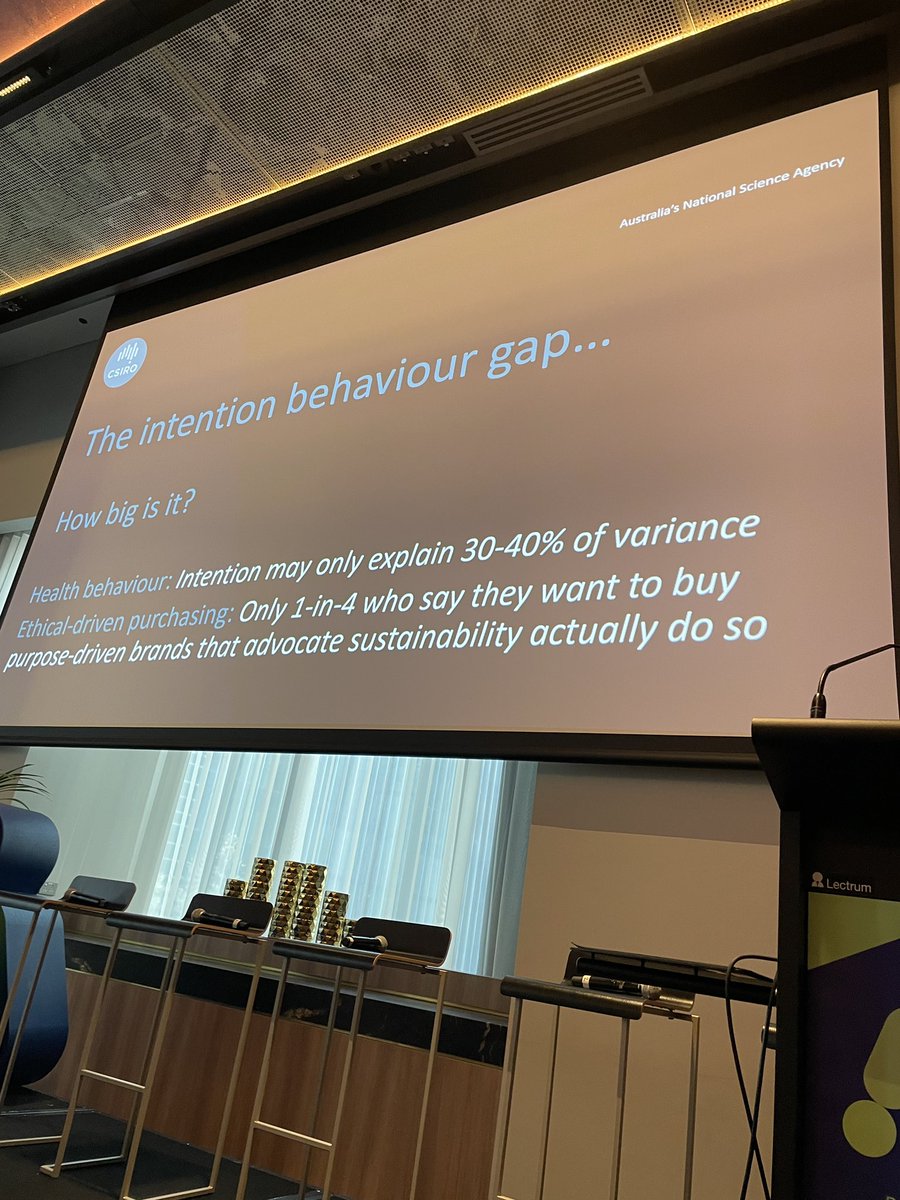 The intention behaviour gap:
Only 1 in 4 who say they want to buy purpose-driven brands that advocate sustainability actually do so
#altproteins22 <a href="/CSIRO/">CSIRO</a>’s Dr Sinead Golley presenting on the age of the flexitarian