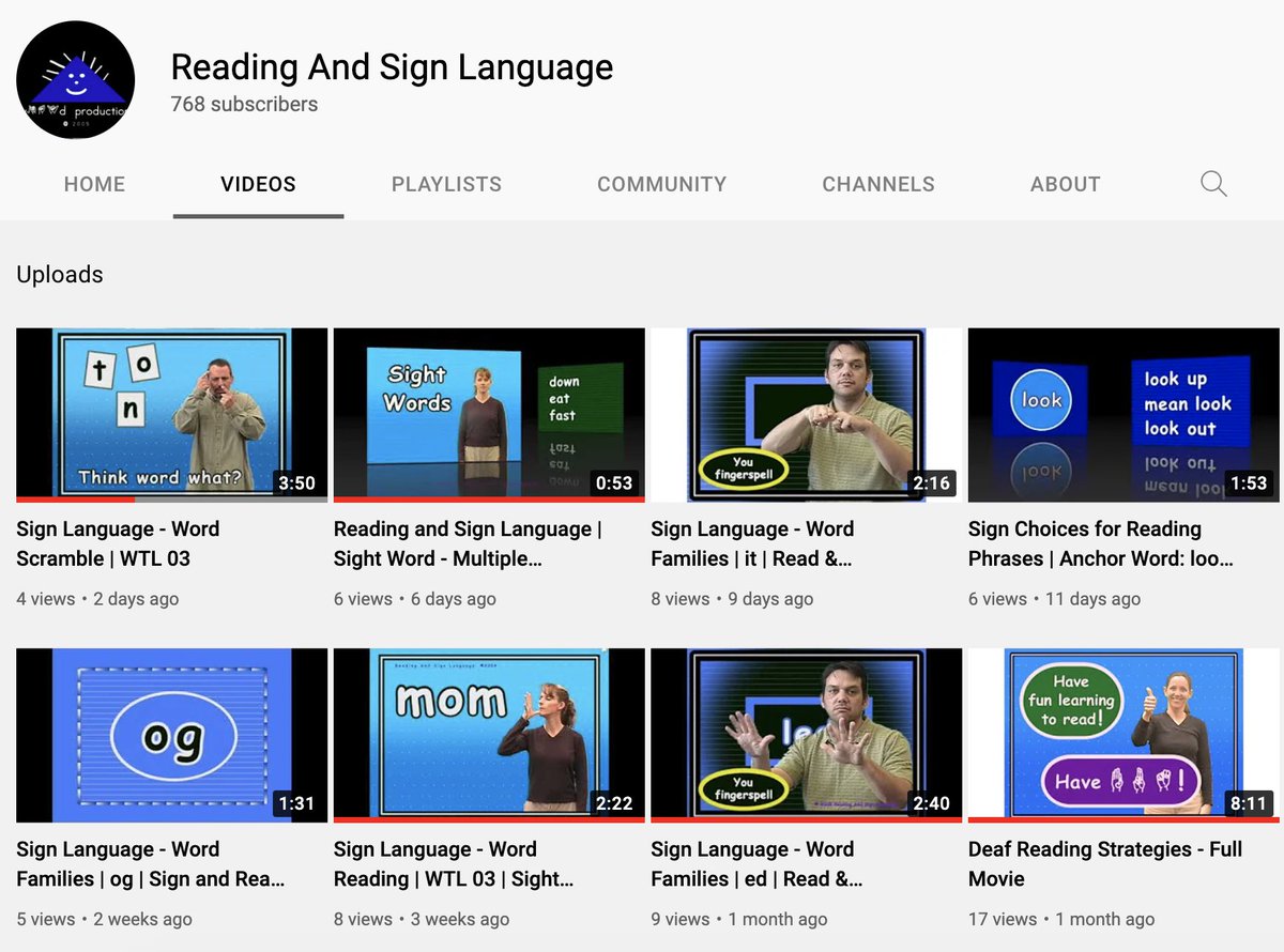 ReadAndSignLang's tweet photo. So happy to share new videos!  Take a look at Reading And Sign Language on YouTube!  @DeafEd @deafchildren #ASLEnglish @ASD_1817 @csdeagles @csdriverside @TXHandV @TCDeafEd #ASL https://t.co/dHePPAPgmU