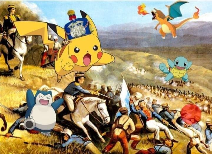La batalla de Pichincha con el Mariscal Pikachu según Guarderas y el Municipio.