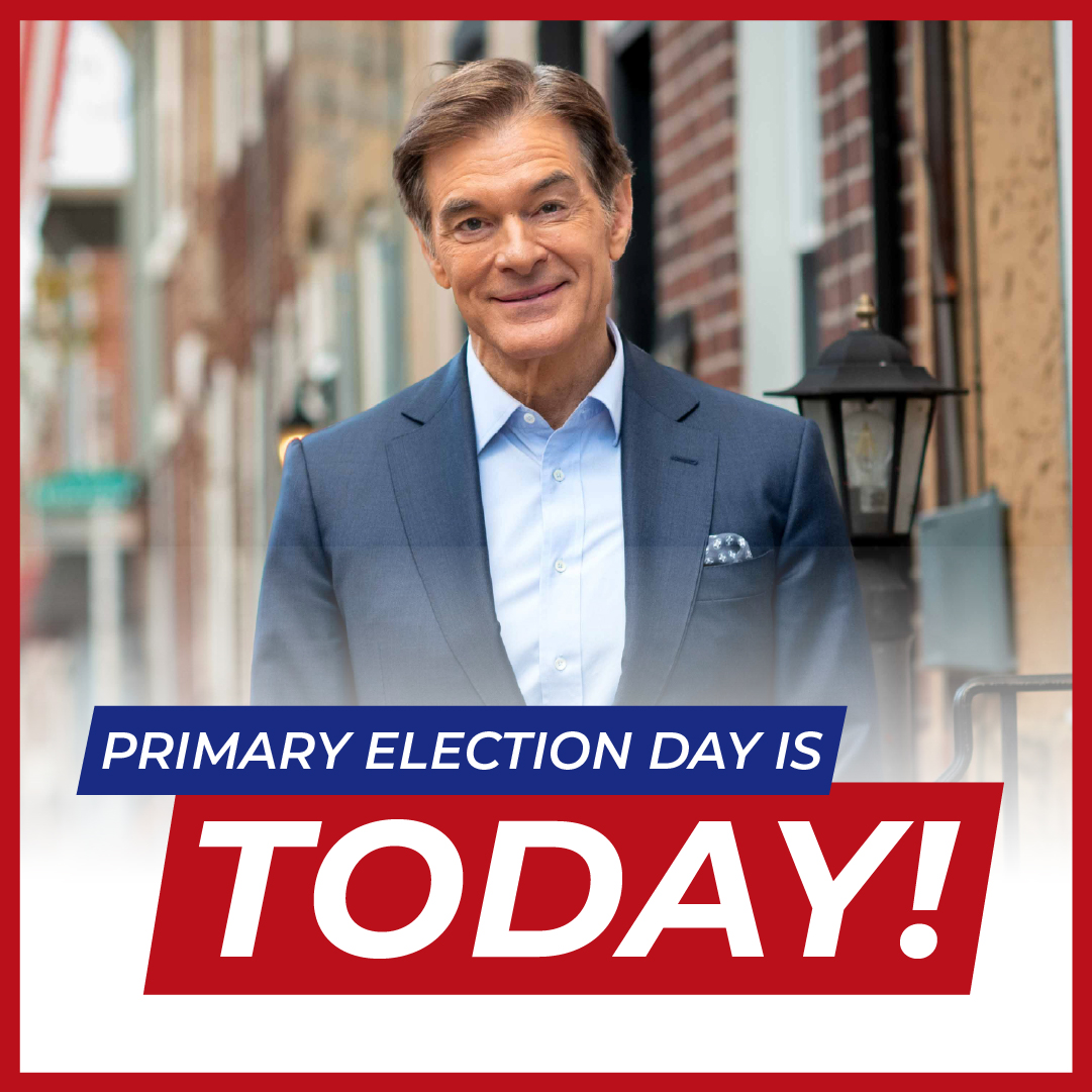 DrOz's tweet photo. Today is the day to VOTE Mehmet Oz for Senate! Polls open at 7AM. See you there! 
https://t.co/kltiyeFahK https://t.co/tHsbqpEbfX