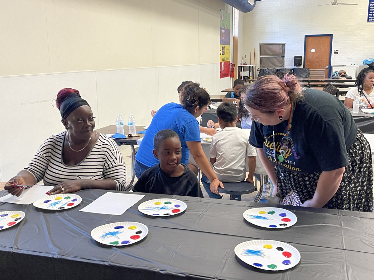 Choosin_Happy's tweet photo. Great family engagement event at The Trout Clubhouse hosted by Krystal Garcia! Students and parents enjoyed the art project! #WeRiseLP #TroutTribe @TeamLufkinISD https://t.co/fPCRnKP6EO