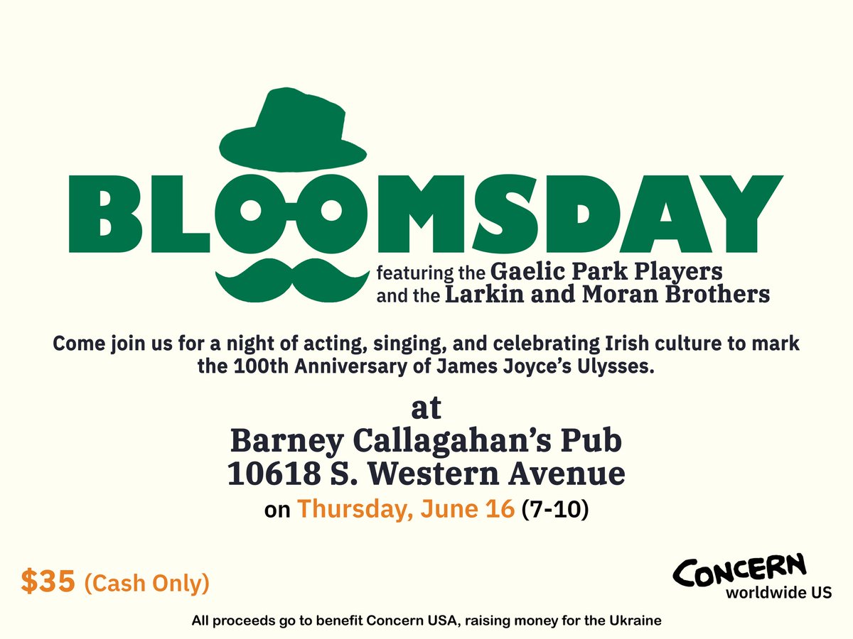 One month til #Bloomsday.
#Ulysses100 
<a href="/IrishNewsChgo/">Irish American News</a> <a href="/DPUIrishStudies/">DePaul Irish Studies</a> <a href="/Chicago_G_P/">Chicago Gaelic Park</a>