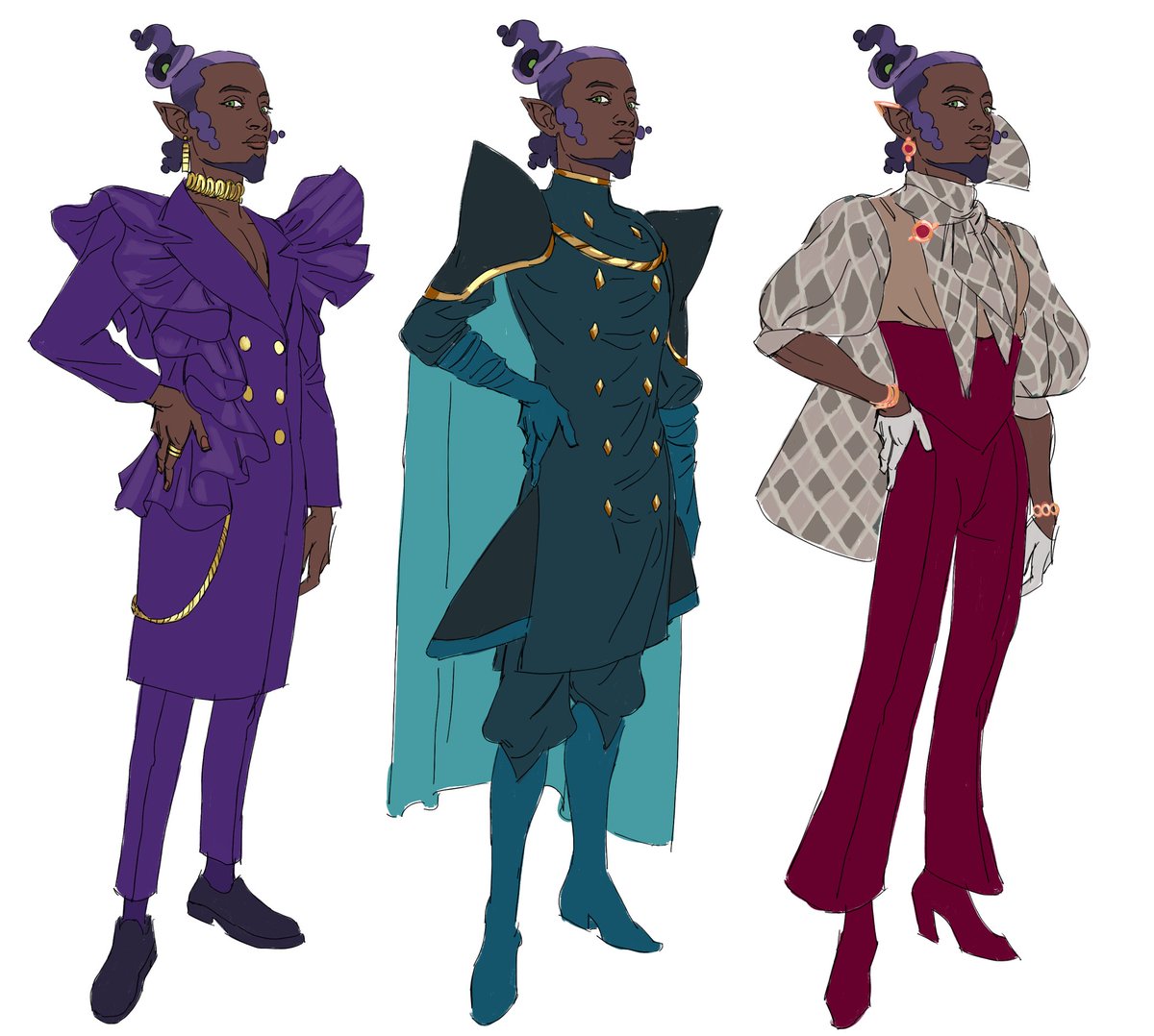 lichenharmonia's tweet photo. Some different outfits for Darius, inspired by Alexander McQueen https://t.co/LmKpFIDrJ6