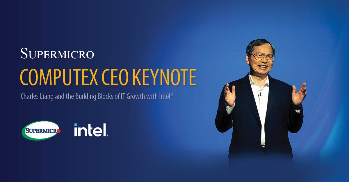 Join the COMPUTEX 2022 keynote for a presentation from Supermicro Founder and CEO, Charles Liang – learn about the innovative new technologies and opportunities driving growth in AI, Cloud, and 5G Infrastructure! Learn more at supermicro.com/Computex?utm_s…

#Computex2022  #Supermicro