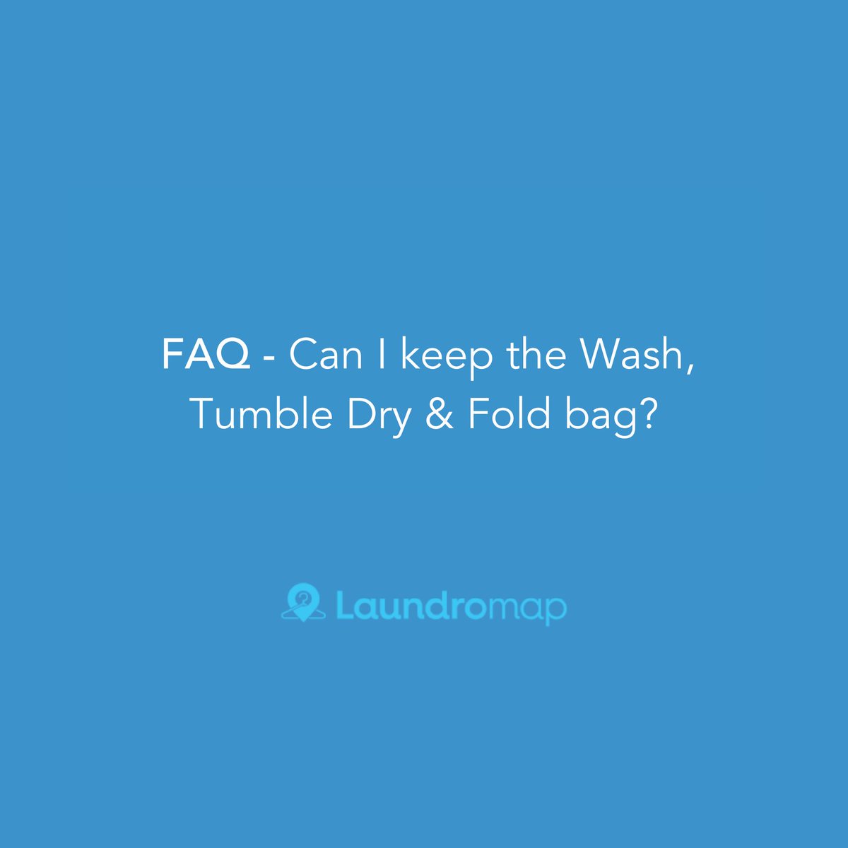 Yes, we deliver your first order back to you within a special bag. Use it for your next order. Super quick, super easy. Have another question? Browse our FAQs here: laundromap.com.au/faqs/