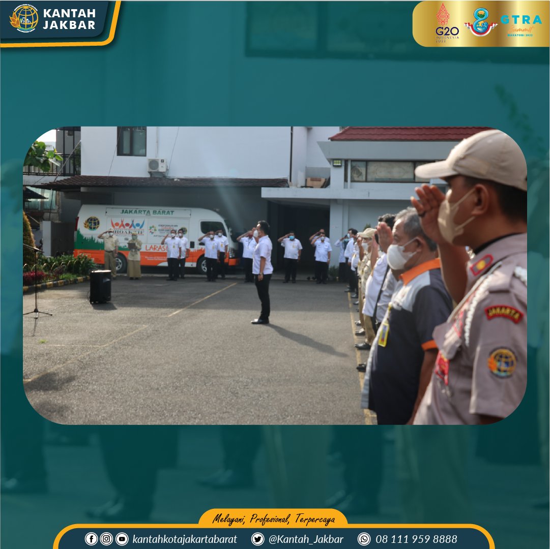 Kantah_Jakbar's tweet photo. Halo #SobATRBPN, Selasa, 17 Mei 2022, Kantor Pertanahan Kota Adm Jakarta Barat melaksanakan apel pagi yang di pimpin oleh Kepala Kantor Pertanahan Kota Adm. Jakarta Barat, Bapak Sri Pranoto, S.SiT., M.M. https://t.co/taxGQRgEcx