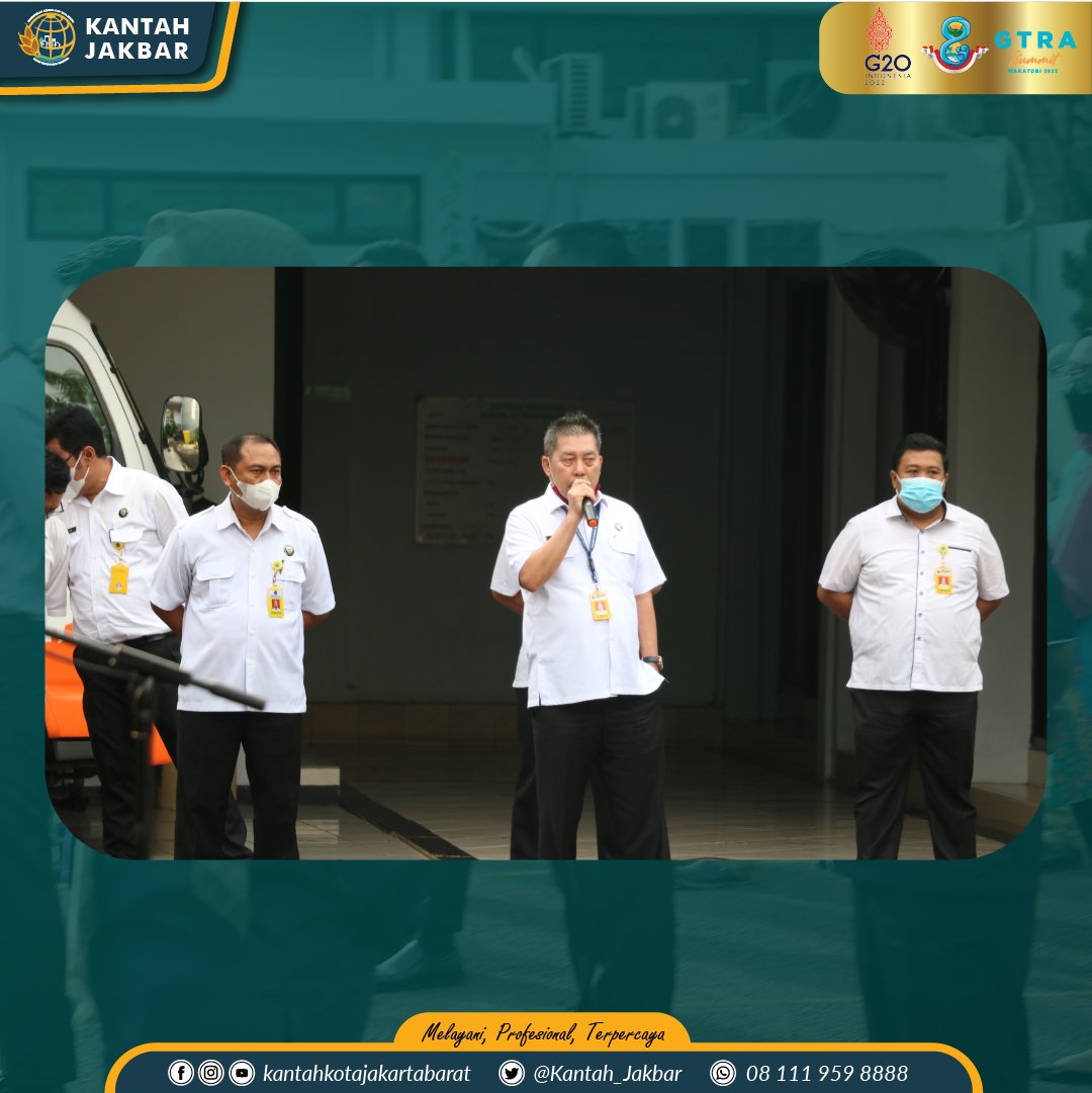 Kantah_Jakbar's tweet photo. Halo #SobATRBPN, Selasa, 17 Mei 2022, Kantor Pertanahan Kota Adm Jakarta Barat melaksanakan apel pagi yang di pimpin oleh Kepala Kantor Pertanahan Kota Adm. Jakarta Barat, Bapak Sri Pranoto, S.SiT., M.M. https://t.co/taxGQRgEcx