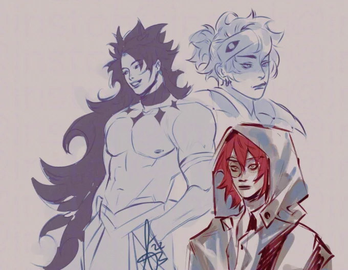 #dislyte lads I find enjoyable. Never ask me what's going on with Li Ling's hair bc I don't know I just think about shadow the hedgehog and let it manifest. 