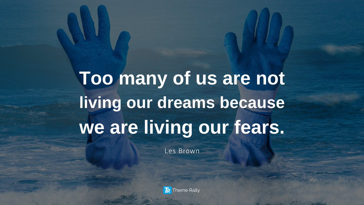 themerally's tweet photo. “Too many of us are not living our dreams because we are living our fears.”
--Les Brown--

#quote #quotes #LesBrown https://t.co/5JrdsdViJA