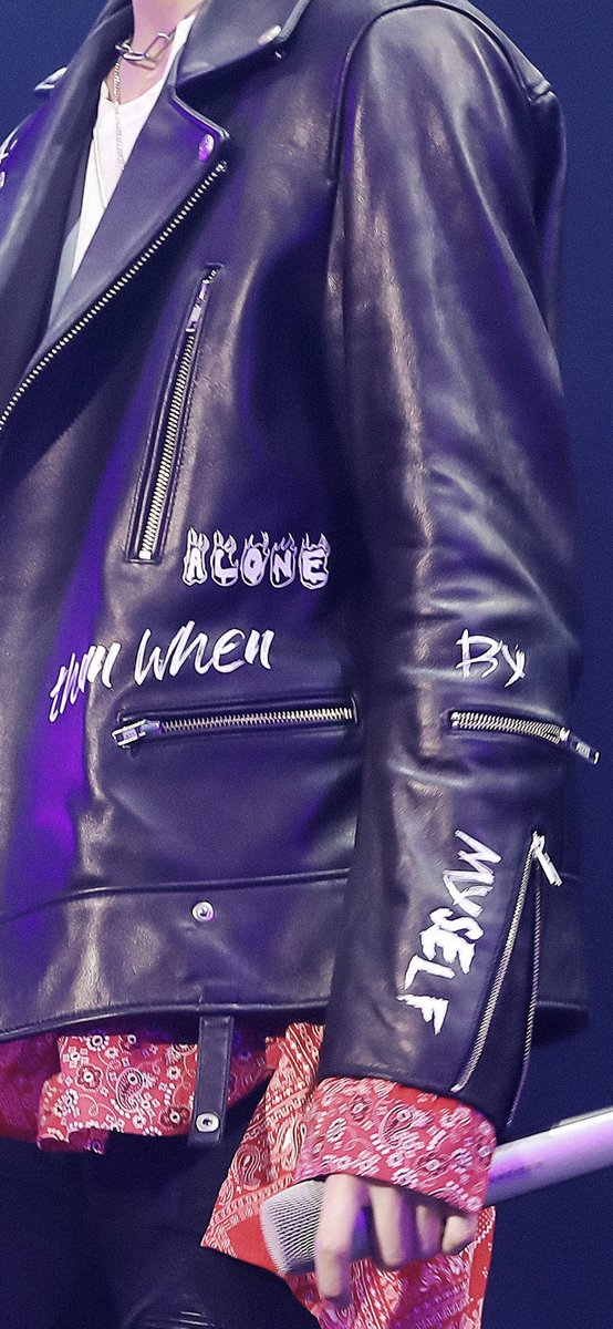 sum888mer's tweet photo. When his infamous made to order GOMH leather jacket said “I was never less alone than when by myself” by Edward Gibbon ❣️ #EvanLin 🥹🤍 https://t.co/ANv4LRxXF1