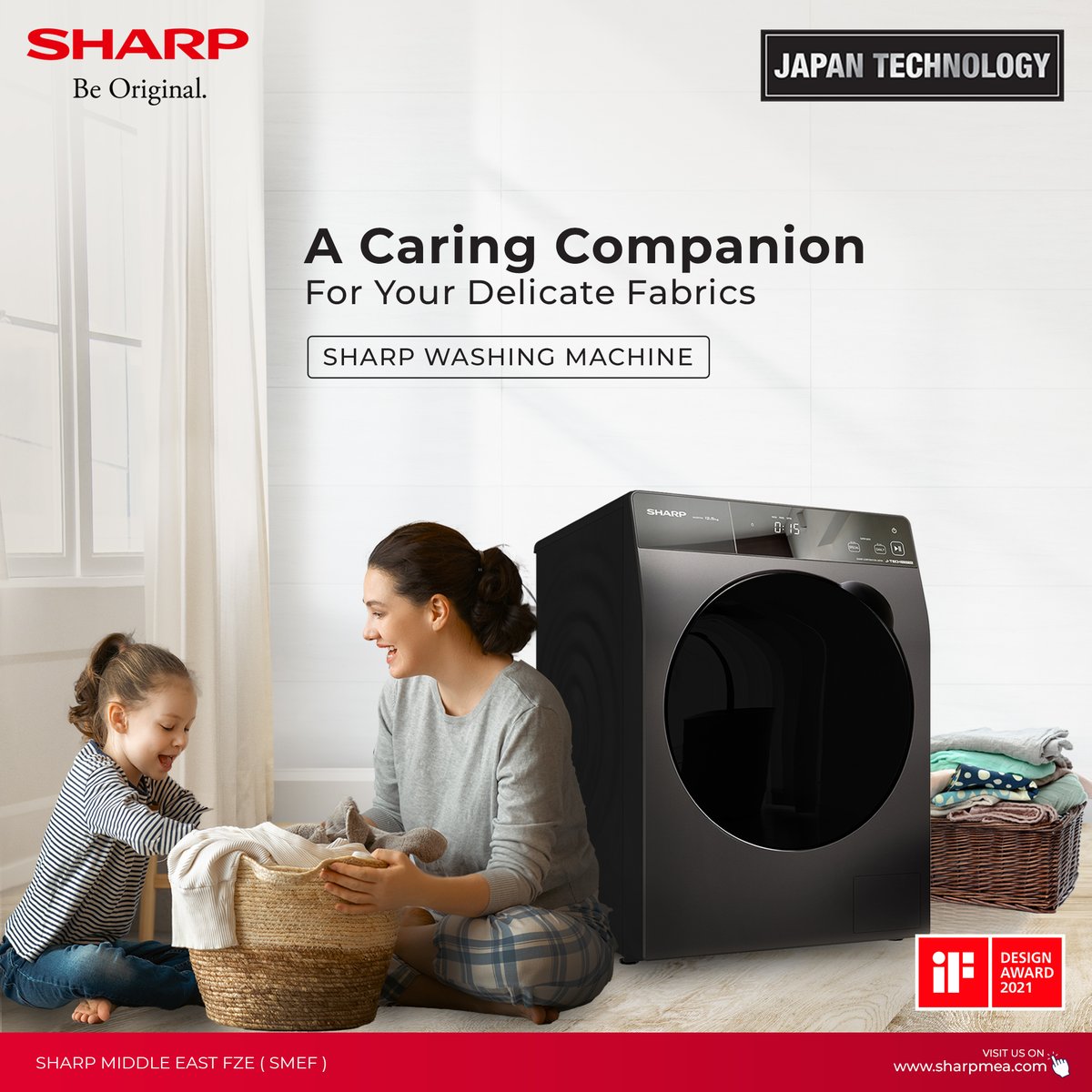 sharp_ce_mea's tweet photo. A design that brings instant delight, your perfect laundry day partner
SHARP WASHING MACHINE
#sharpmea https://t.co/Iwf53H1JUv