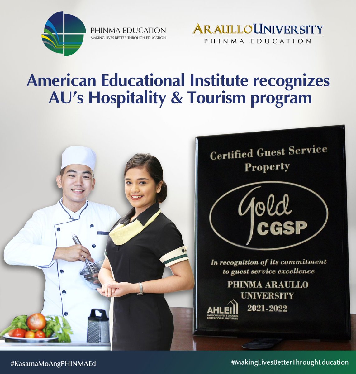 phinmaau's tweet photo. American Hotel &amp; Lodging Educational Institute (AHLEI) recognizes AU's Hospitality &amp; Tourism program.

Read more here: https://t.co/tNM3n9wPiX https://t.co/5IOHnyrS3T