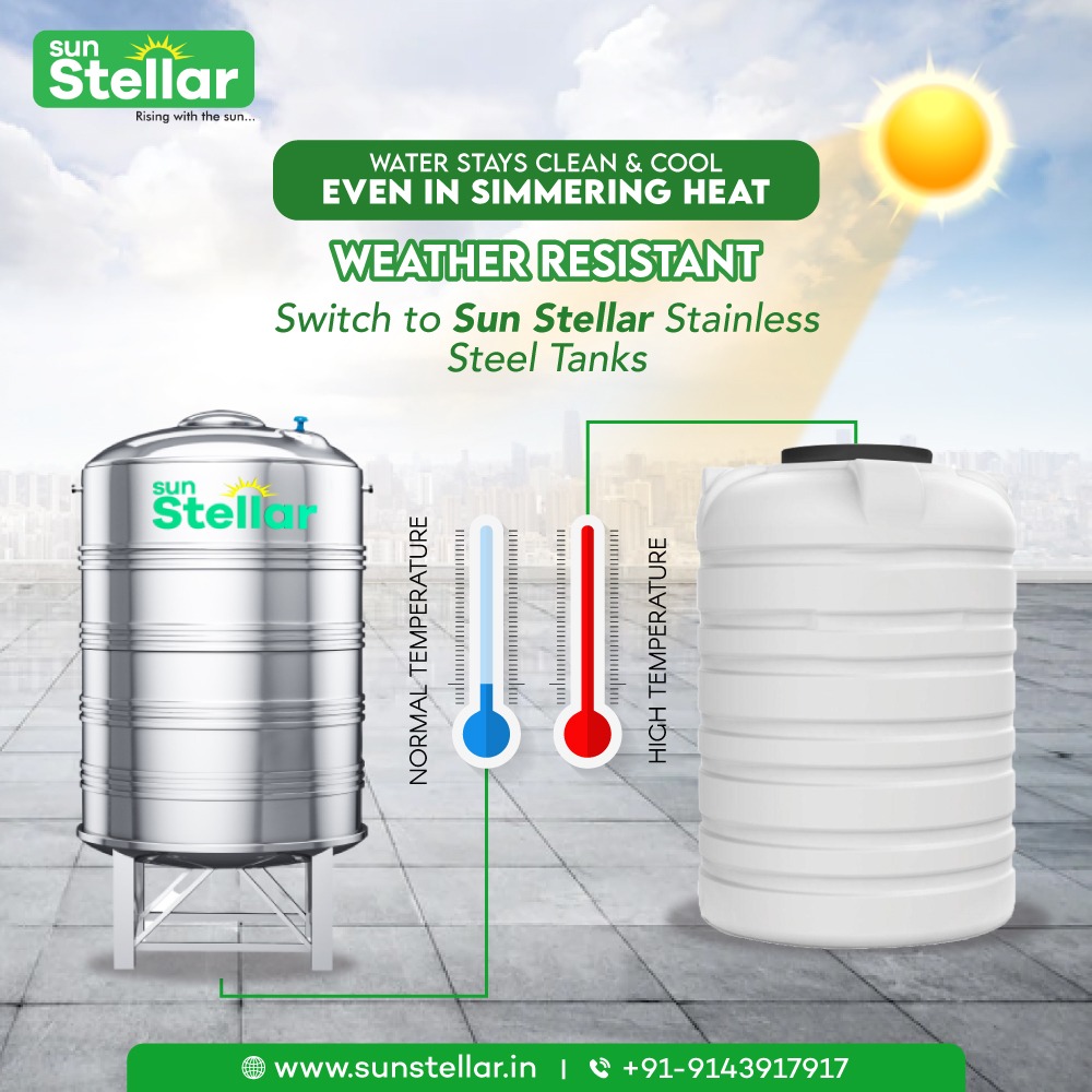 SunStellar on X: It's impossible to store ambient water in overhead water  tanks with 50°C temp in India. We're making it possible with 7 protective  layers u0026amp; top-class highly heat resistant, insulated