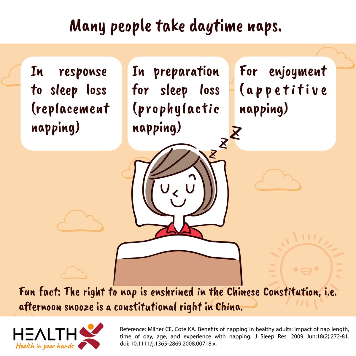 My_Health_X's tweet photo. Do you like to grab an afternoon snooze? The good news is, afternoon naps can recharge a weary body and boost cognitive performance.
#HealthX #HealthMatters #Nap #DaytimeNap #Sleep #SleepMedicine #CognitivePerformance #Memory #Alertness #ExecutiveFunctions #BrainHealth #Health https://t.co/59OZMgbwrU