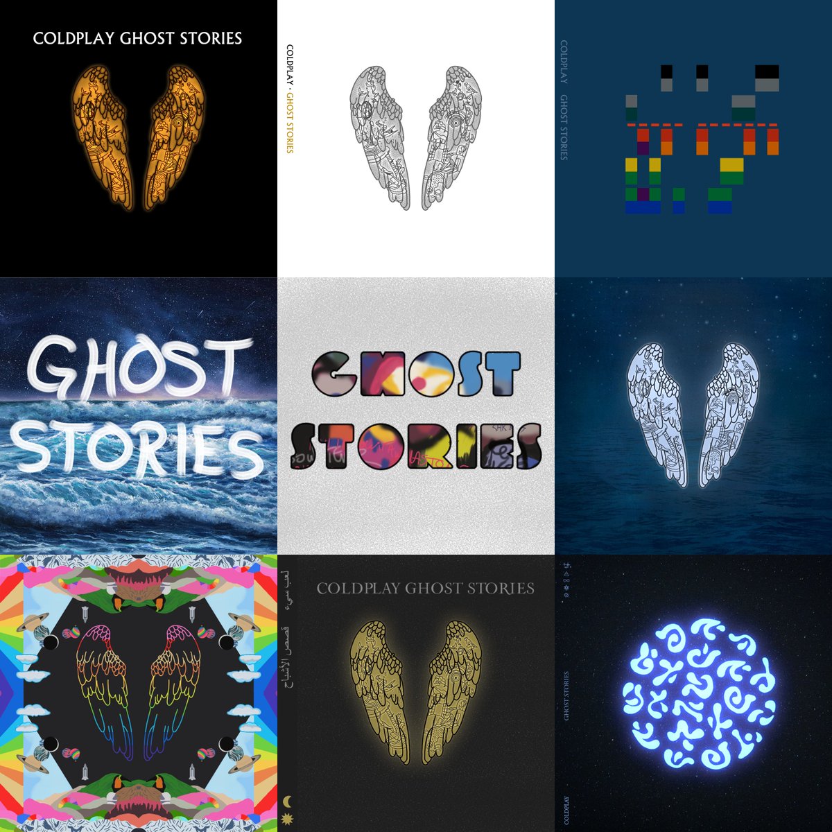 C_ian_y's tweet photo. HAPPY BIRTHDAY GHOST STORIES
.
As I did for the past albums here's the fusions I made with the album and the other albums styles, hope you like it! ^^
.
#ColdplayFusion #GhostStories https://t.co/ZhkccLI4kt