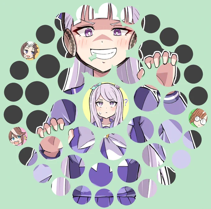 最近流行りの丸いやつをやってみたマックイーン
#ウマ娘 