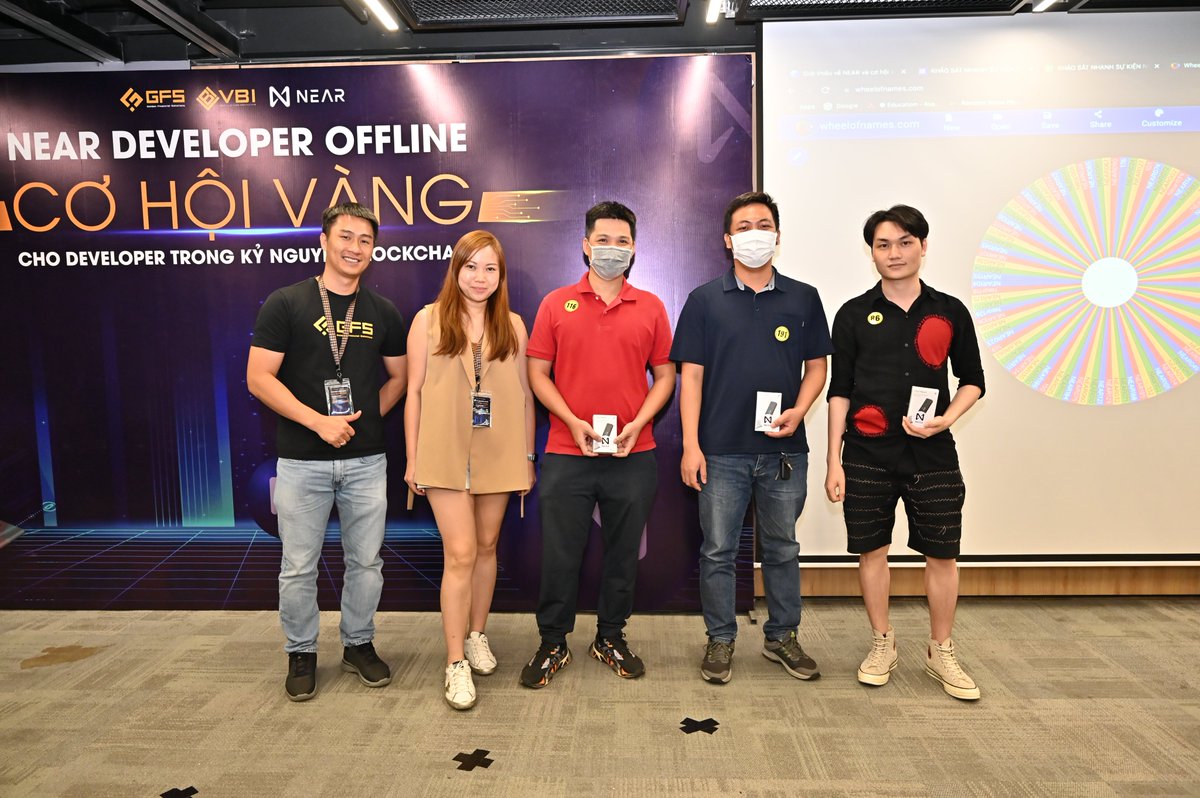 GFIResearch's tweet photo. Congratulations on the success of Near developer offline event on May 15, 2022

Thanks and see you at the next event @NEARProtocol @VietnamNear 

$NEAR #thefutureisNEAR https://t.co/kDHhXklQFt