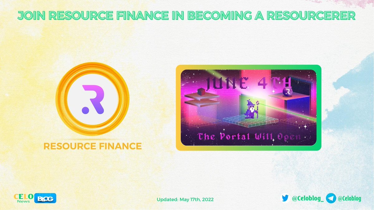 Celoblog_'s tweet photo. 🥳 Join @ReSource_Fi in becoming a #ReSourcerer
The first phase of #Protocol V1: Bennu will be released, the portal will open, staking begins and all tx will port to #Mainnet 🔥
⏰ June 4th is officially the date
#CeloBlog #CELO $CELO #ResourceFinance https://t.co/7dlkZy33nx