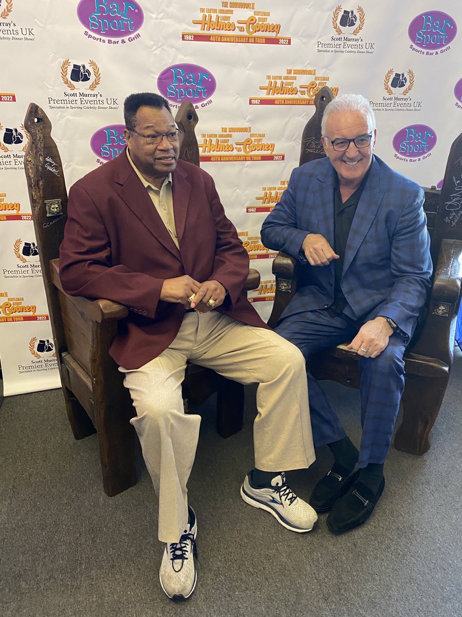 Scott Murray (@scottbarsport) on Twitter photo โAre ya hungry, do you want some Gerry, take that & eat some moreโ
Larry Holmes
The final dinner show last night of an extraordinary UK tour with the Great <a href="/LarryHolmes75/">Larry Holmes</a> & <a href="/gerrycooney/">Gerry Cooney</a> hosted by our main man <a href="/bigdaddybunce/">Steve Bunce</a>
#TheShowdown2 #HolmesVsCooney #40thAnniversaryUKTour โAre ya hungry, do you want some Gerry, take that & eat some moreโ
Larry Holmes
The final dinner show last night of an extraordinary UK tour with the Great <a href="/LarryHolmes75/">Larry Holmes</a> & <a href="/gerrycooney/">Gerry Cooney</a> hosted by our main man <a href="/bigdaddybunce/">Steve Bunce</a>
#TheShowdown2 #HolmesVsCooney #40thAnniversaryUKTour
