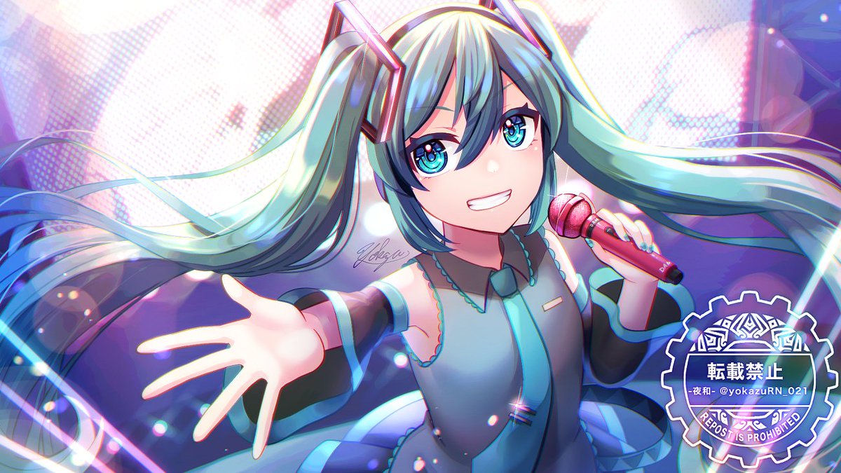 初音ミク Piaproのカラオケ背景落選しちゃったので本来応募したかった方載せます 初音 夜和 11月着手依頼募集中のイラスト