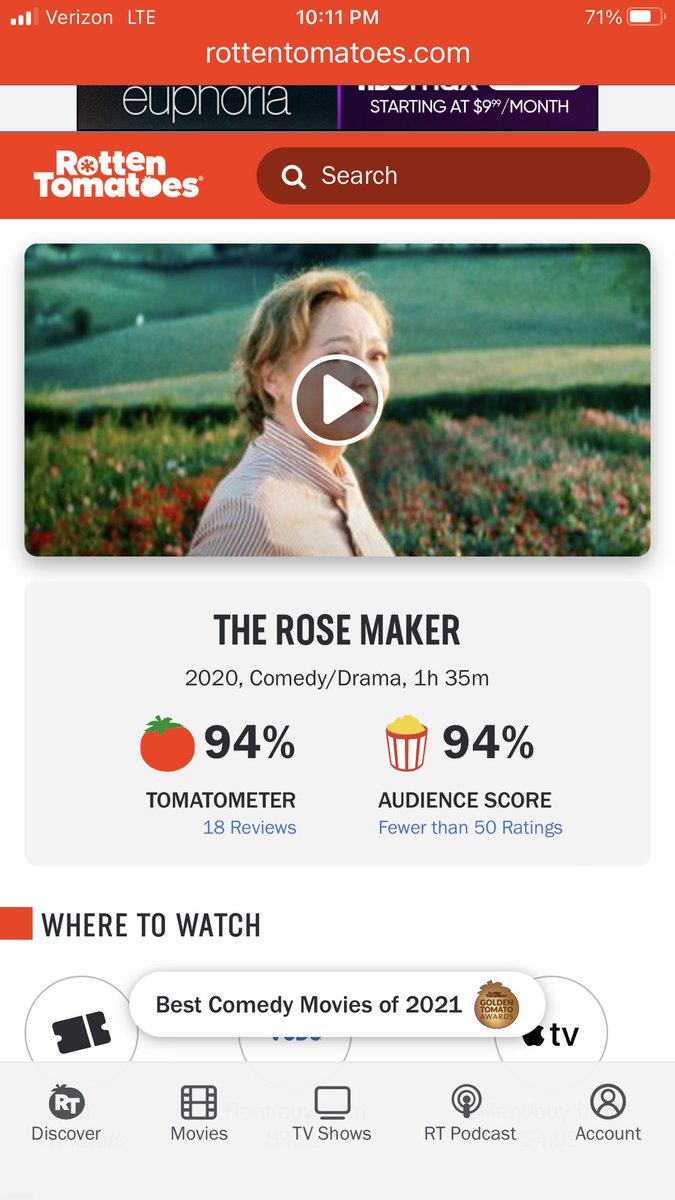 lacscully's tweet photo. Just saw this great movie, The Rose Maker. Charming. Funny. Great performances. See it if you can. #TheRosemaker https://t.co/uZbKdqFy4z