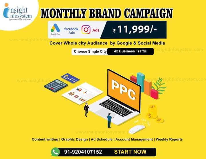 Insightinfosys's tweet photo. Monthly Brand Campaign package
👉Product /Service based Graphic Design
👉Content Writing
👉Demography Management
👉Google ADs Placement and Analytics
👉Facebook Ads Placement and Analytics
👉Instagram Ads Placement and Analytics
👉Retarget Management
👉Account Management https://t.co/lMH0HaAaCO
