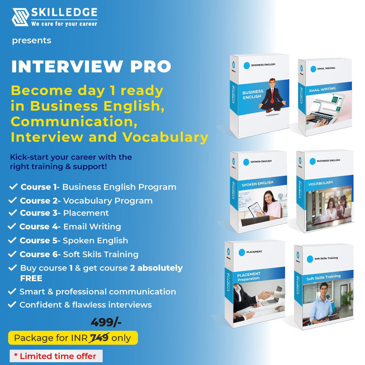Skilledge_In's tweet photo. Interview Pro - Become Interview ready in less than 24 hours..!!
We at @skilledge_in are happy to announce a new product that will help students to become #interviewready in less than #24hours
#edtech #interviewpro #interview #businessenglish #softskill #skilledgeofficial https://t.co/JI1HutlDA0