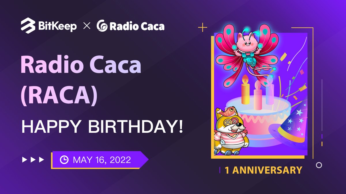 BitgetWallet's tweet photo. 🎂Happy @RadioCacaNFT's 1st Anniversary! https://t.co/pkosvPWnPc