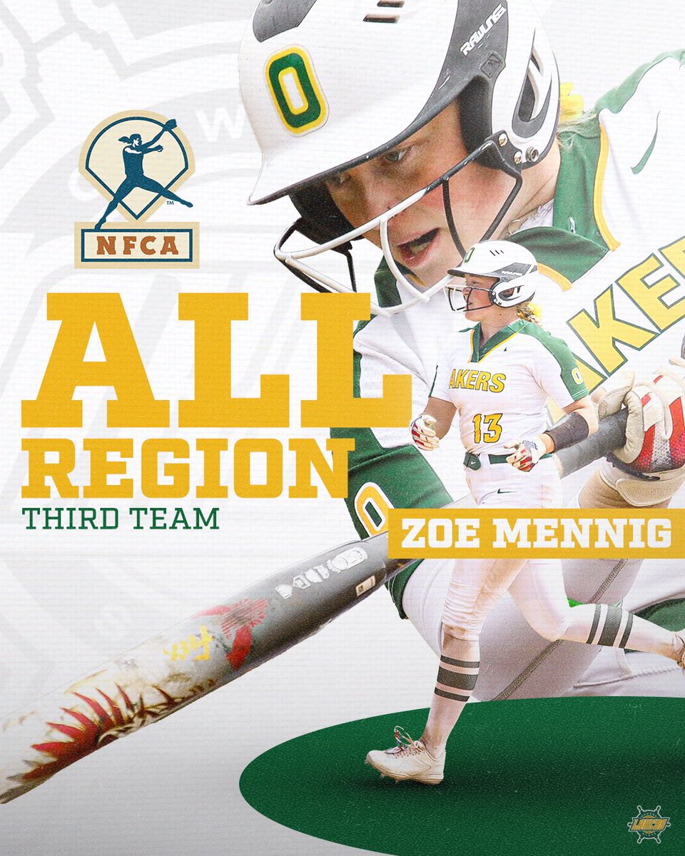 Zoe Mennig continues to add to her resume as she is recognized third team All-Region by the NFCA! Congratulations Zoe!
