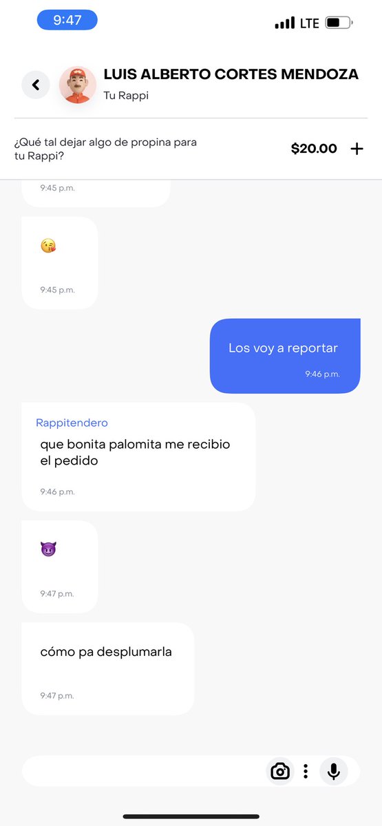 JessySastre's tweet image. Responsabilizó a @RappiMexico por cualquier agresión que sufra. Que PELIGRO tener repartidores de este tipo y que tengan acceso a mi dirección