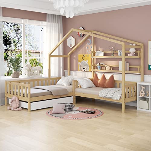 Cama individual para niños Nadia fabricada en madera de pino de alta  calidad. Una solución óptima del dormitorio para la niña que para el niño.