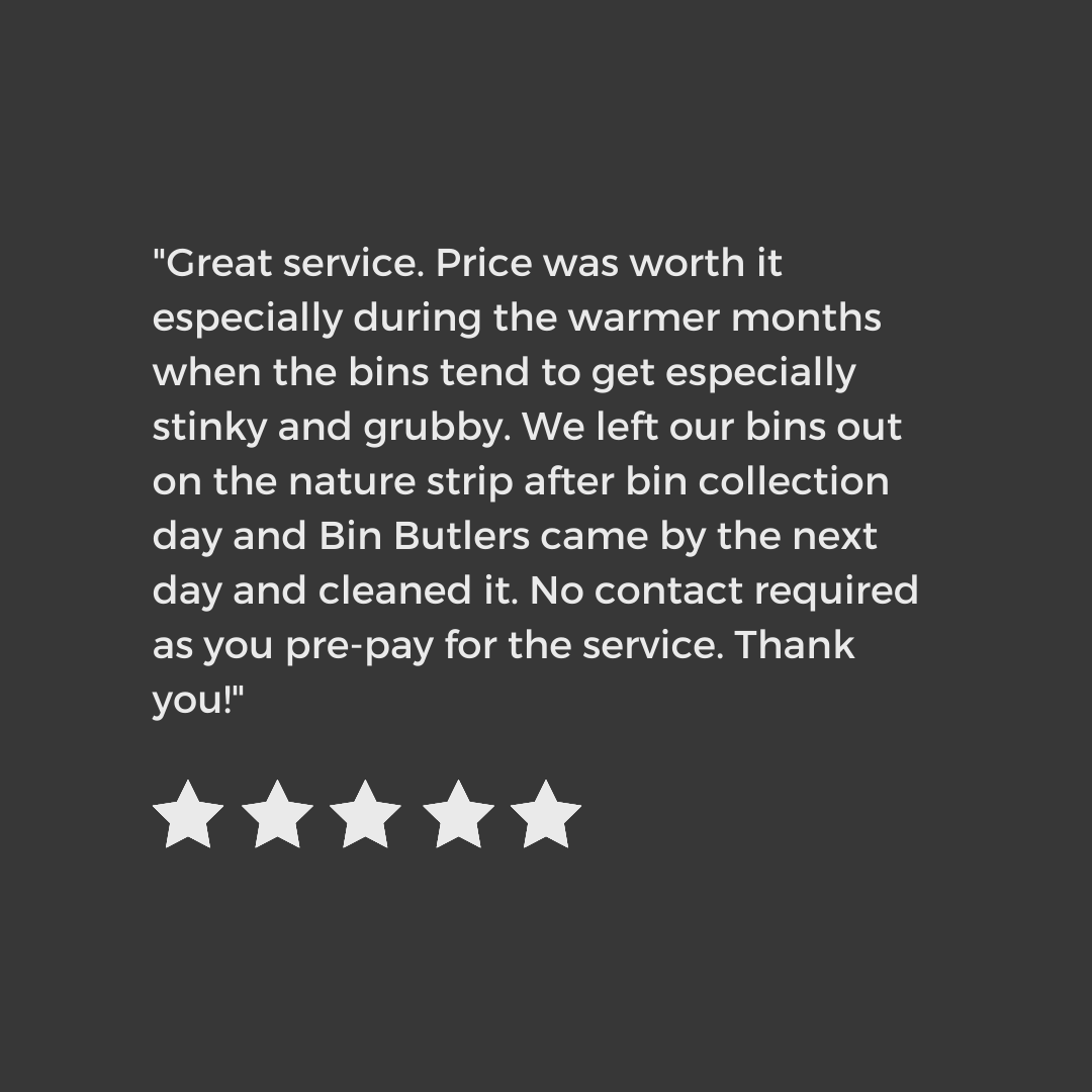 Another fantastic review from a valued customer! 

If you’ve had a great experience with The Bin Butlers share it with us. We love to hear from our clients ⭐

#binbutlers #cleanbin #binsmelbourne #bincleaning #wheelieb