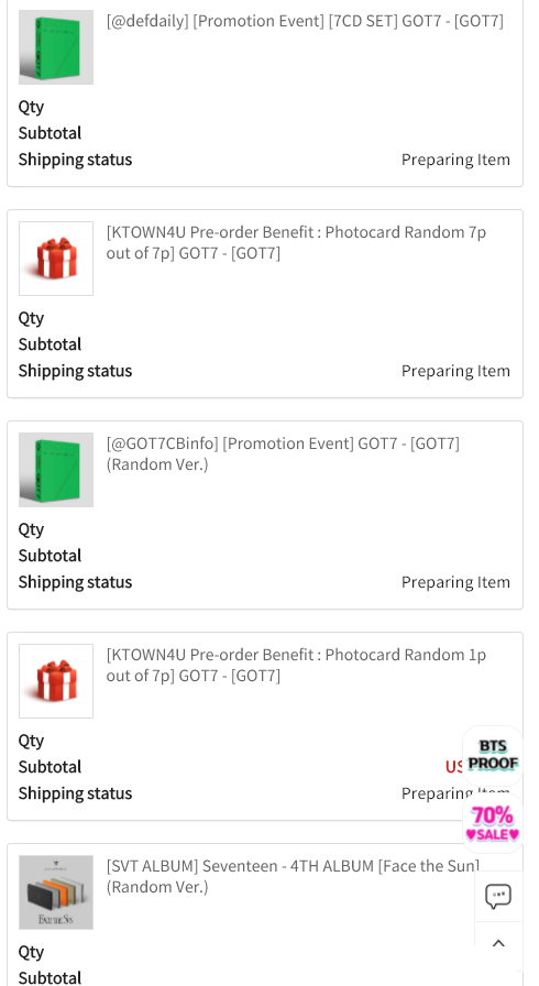 BSNMarketPH's tweet photo. #BSNUpdates

GOT7 [GOT7] and SVT [FACE THE SUN] - all secured and paid. Thank you! https://t.co/einC9DSa6T