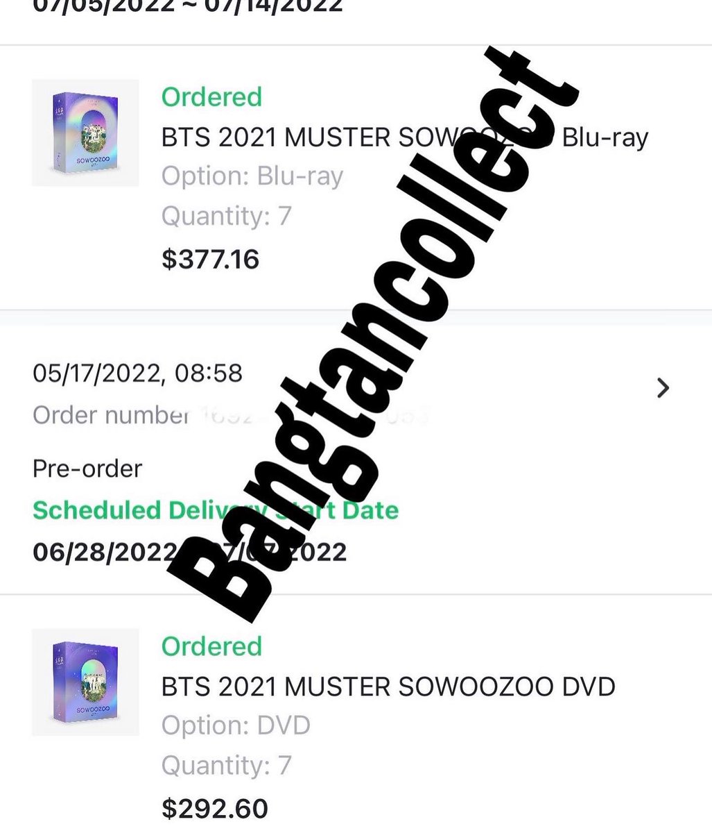 bangtanscollect's tweet photo. wts // willing to sell 

Soowoozoo w/ no random card

Secured will arrive in mid July- August
 Includes everything BUT the random card

DVD- $25 per dvd + shipping
Blu Ray- $35 per set + shipping

Slot available- slots until sold out
#btssell #btsselling #bts #kpopselling #wtsbts https://t.co/03P36XXh1b
