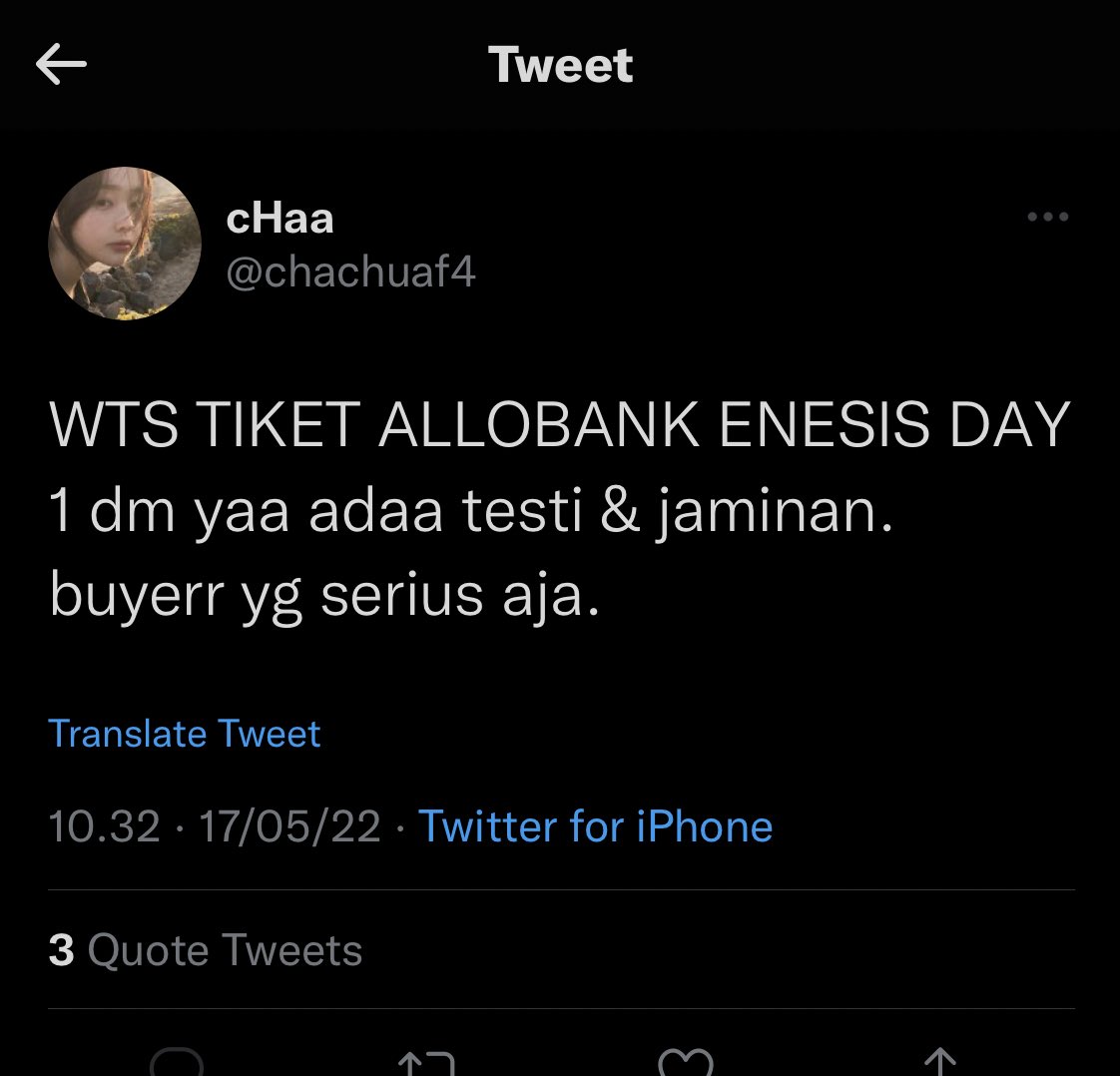 jnleeboy's tweet photo. GAESS PLISSS TOLONGGG JANGAN ADA TRANSAKSI APA APUN SAMA DIAAAA @chachuaf4 APA LAGI CARI TIKET ALLOBANK JANGAN MAUUU. DIA KEMARIN UDAH NIPUUU!!! NOMOR DIAA 085880992687 https://t.co/dQDUtsKTbF