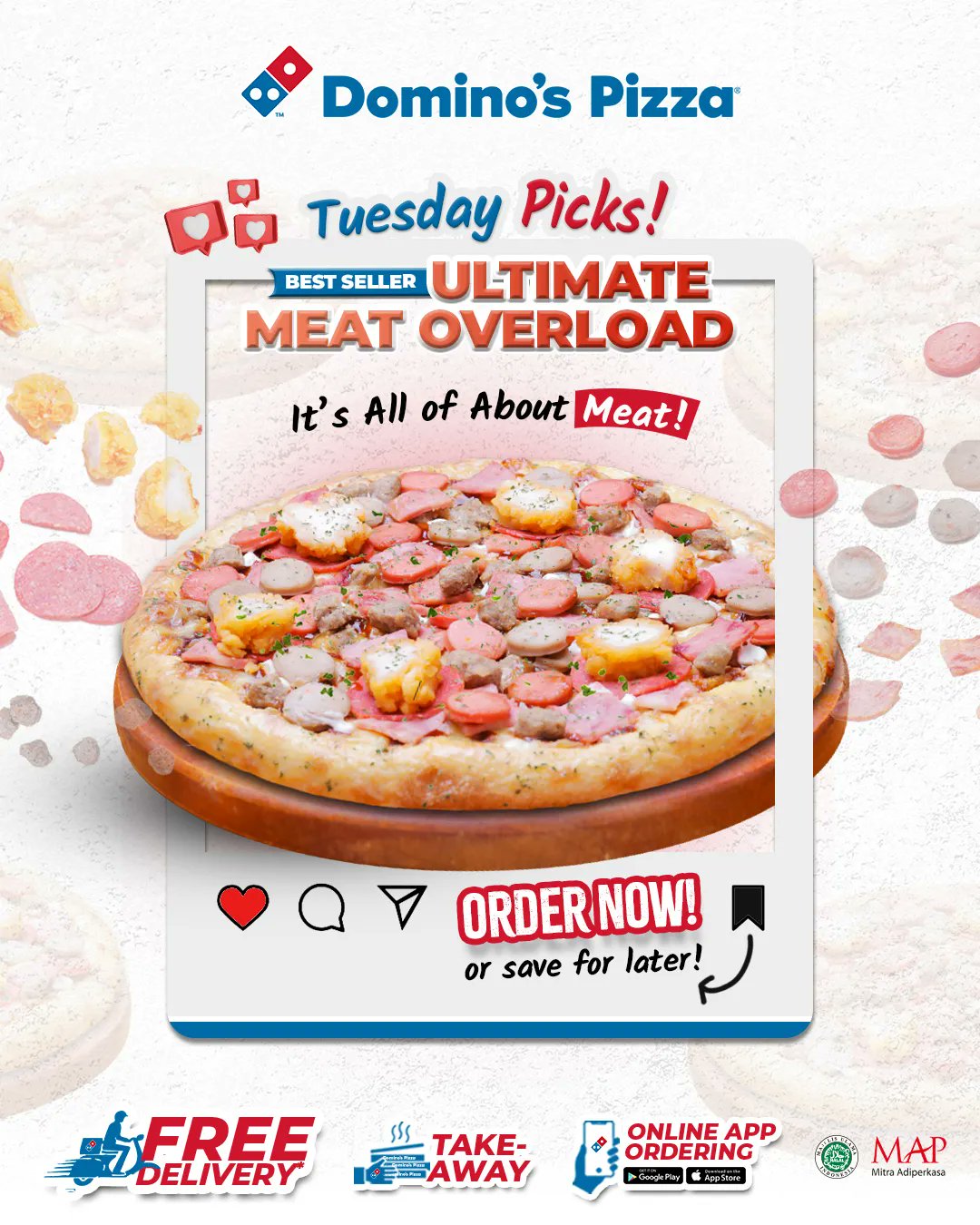 Domino's Pizza ID on Twitter "TUESDAY'S PICK!!! 'ULTIMATE MEAT