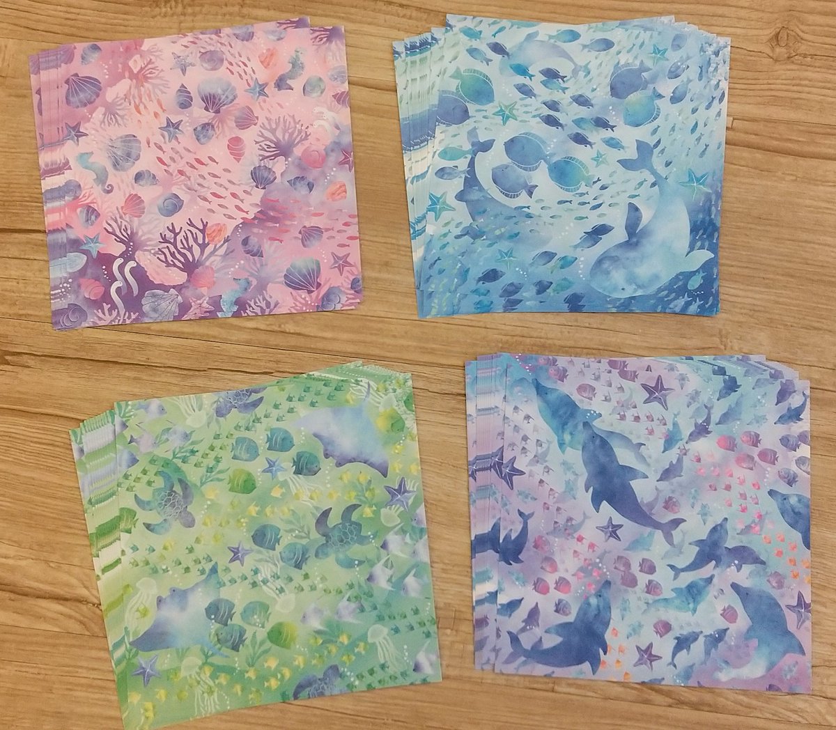 幻想的な海の中の世界へ誘われてみませんか？ □マリンライフ A5便箋