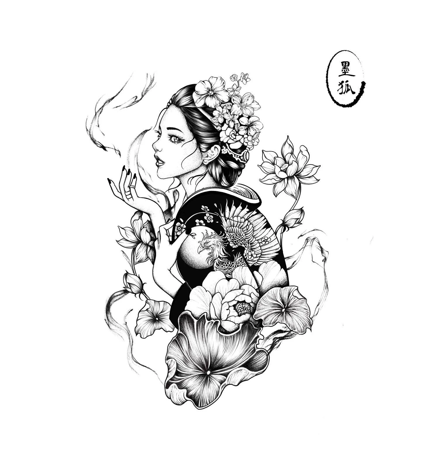 【鉛筆画】花魁 BARRY(バリー) on X: 