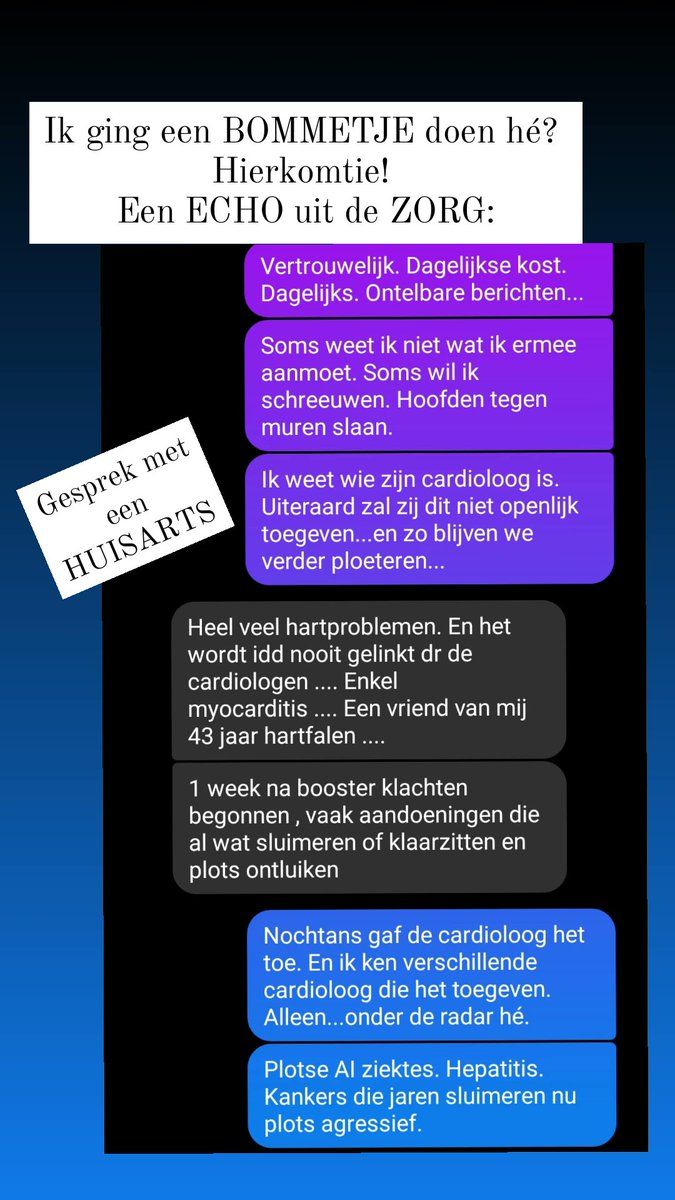 JessicaVereeck1's tweet photo. U vroeg een BOMMETJE? U krijgt er eentje! Een kleine greep uit de realiteit. 
Een ECHO uit de ZORG!
Maar laat vooral de vaccinatieplicht doorgaan, u ziet, het is een  top-idee!
De rest van de foto's kan u zien op mijn Instagram-stories en Facebook.
#careforfreedom https://t.co/aZNp6jLWcZ