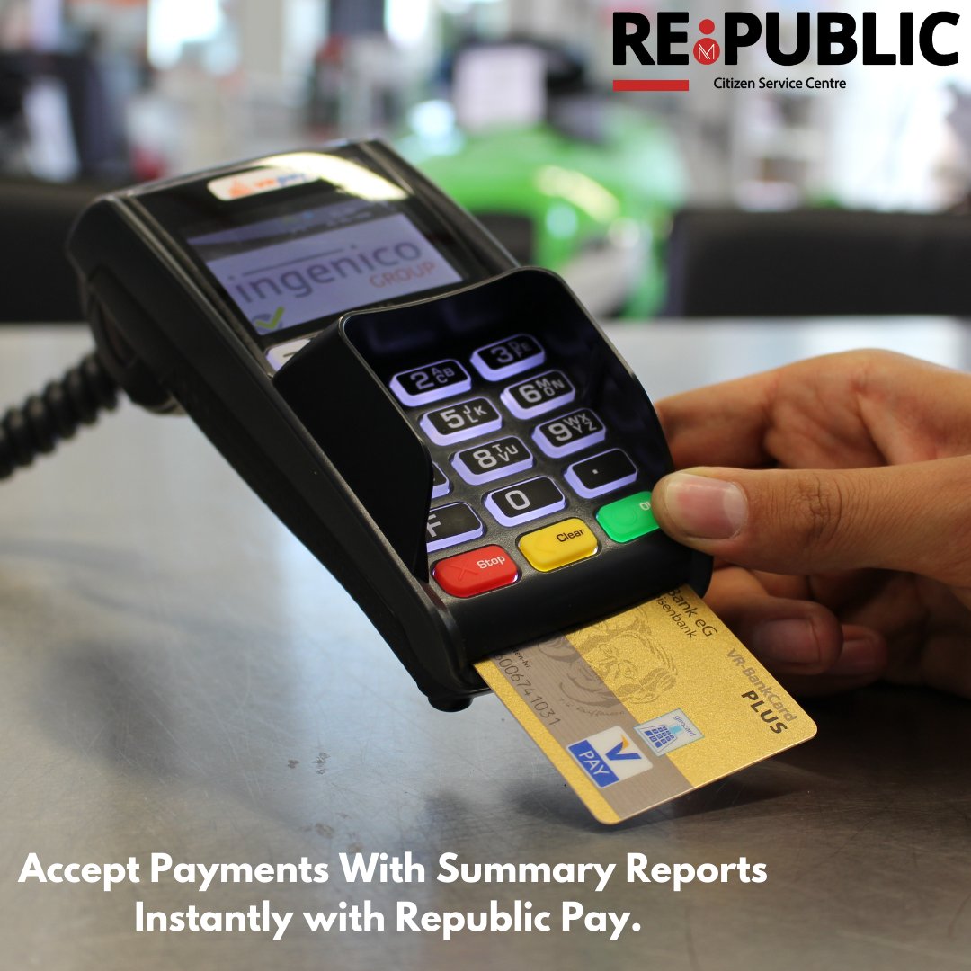 Accept Payments With Summary Reports Instantly with Republic Pay. #investments