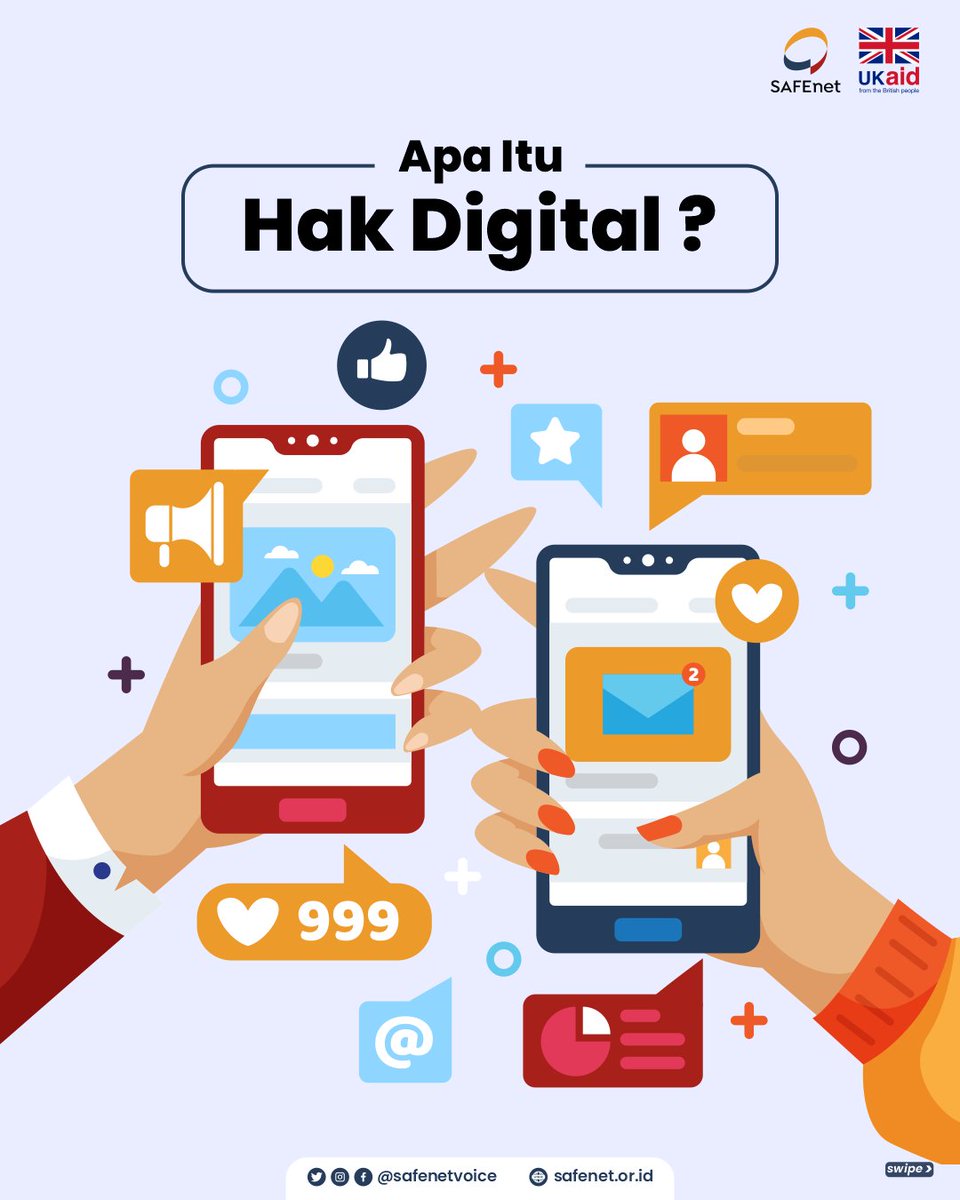 safenetvoice's tweet photo. Kita semua punya hak digital.
Tanpa terkecuali.
Termasuk anak-anak, orang lanjut usia, penyandang disabilitas, dan berbagai identitas lainnya.
Kunjungi https://t.co/ozsnzE1G9k untuk info seputar #HakDigital
#SAFEnet https://t.co/4HHqsPxWnt